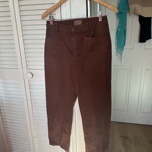 Universal Thread Rust-Toned High Waist Straight Pants